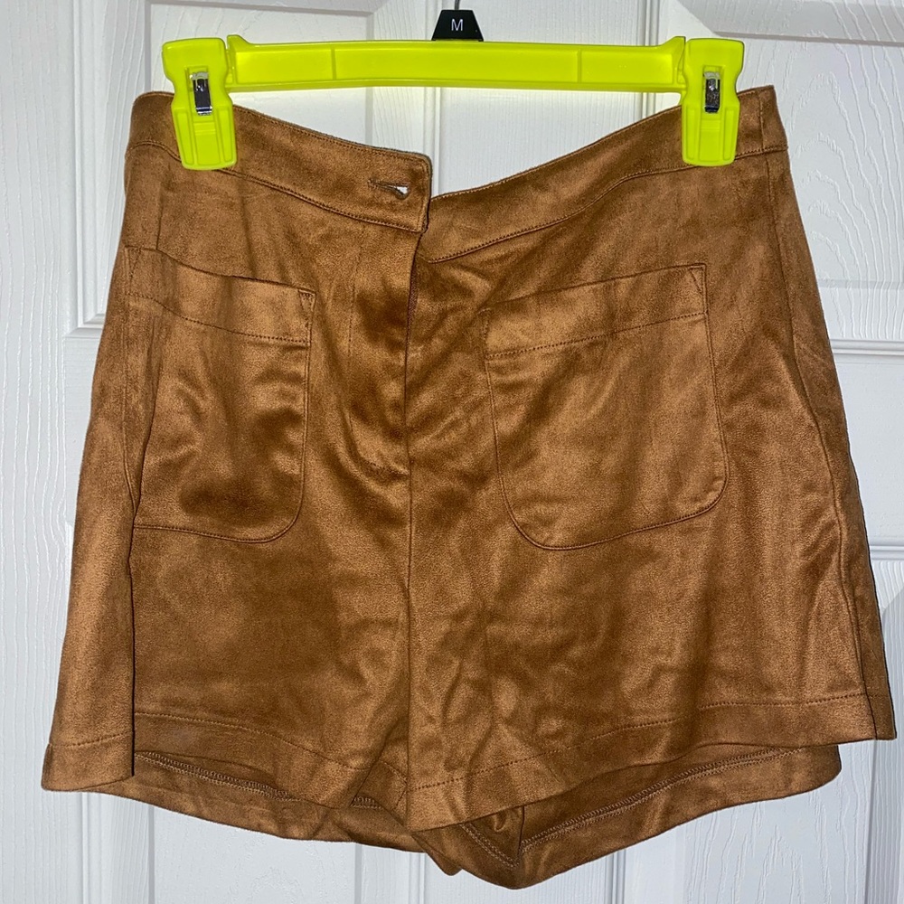 suede shorts